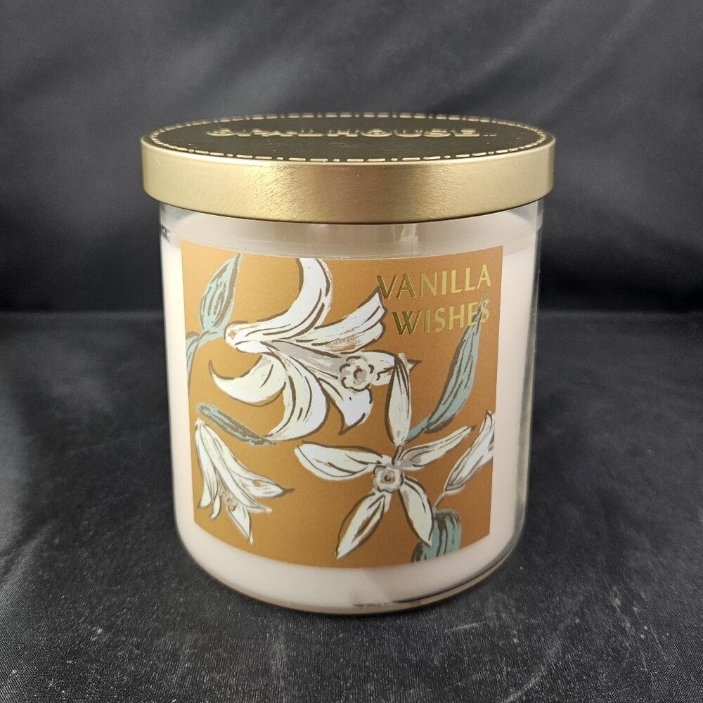 OPALHOUSE Soy Wax Vanilla Wishes Double Wick Scented Candle NWT